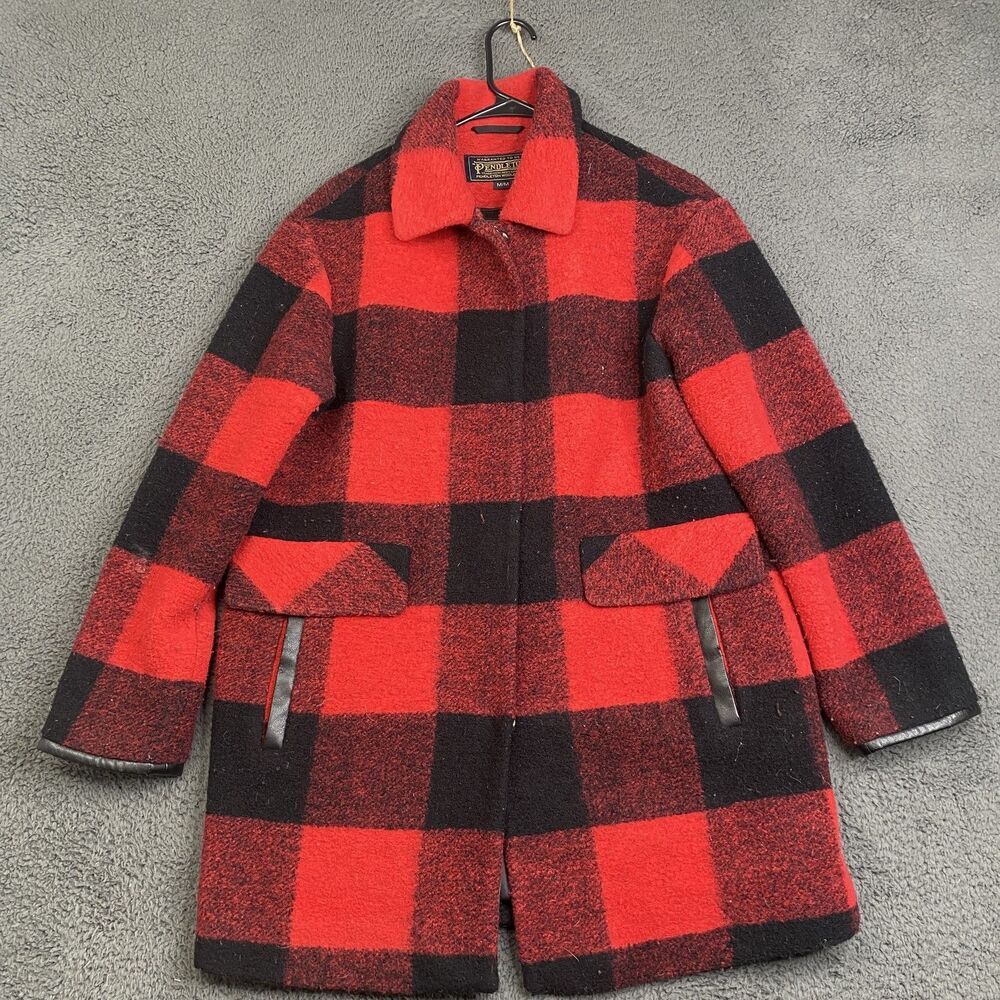 Pendleton Coat Mens Medium Wool Blend Buffalo Pla… - image 1